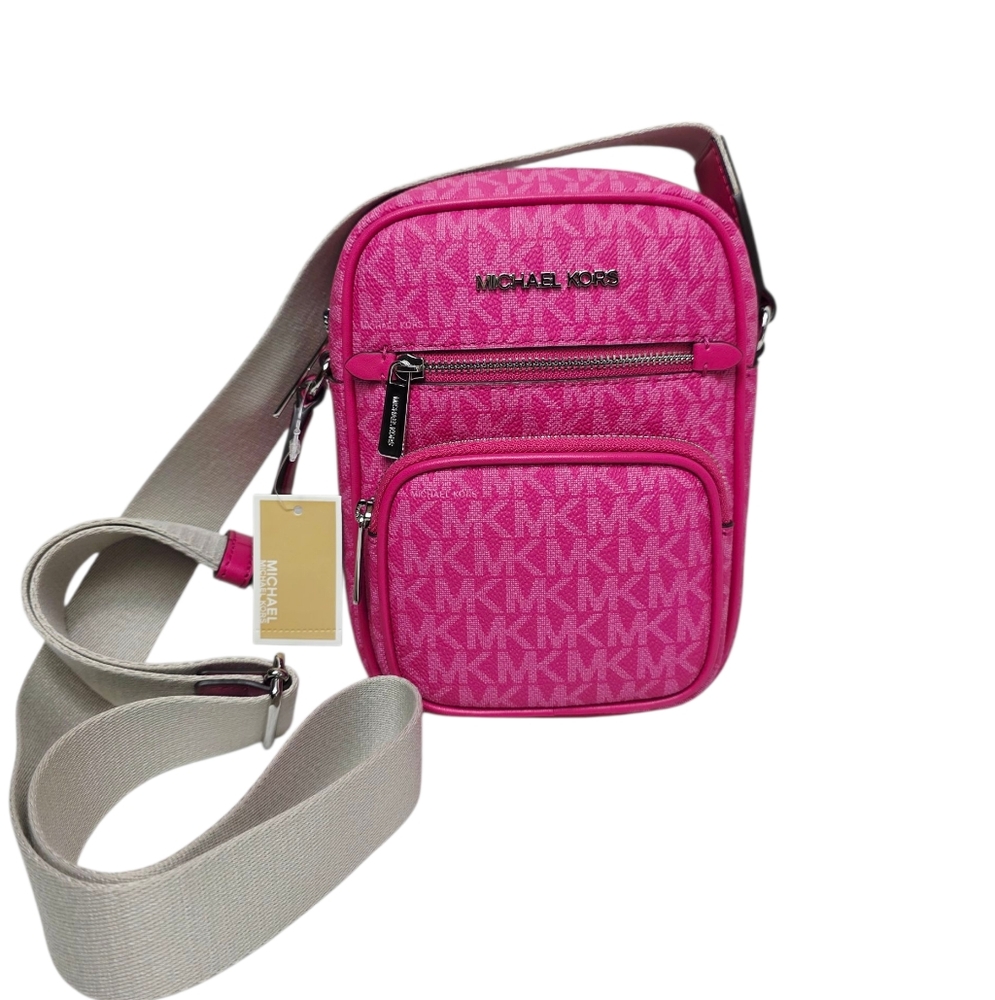 Michael Kors Jet Set Medium Signature Logo Crossbody Bag - Picture 6 of 12